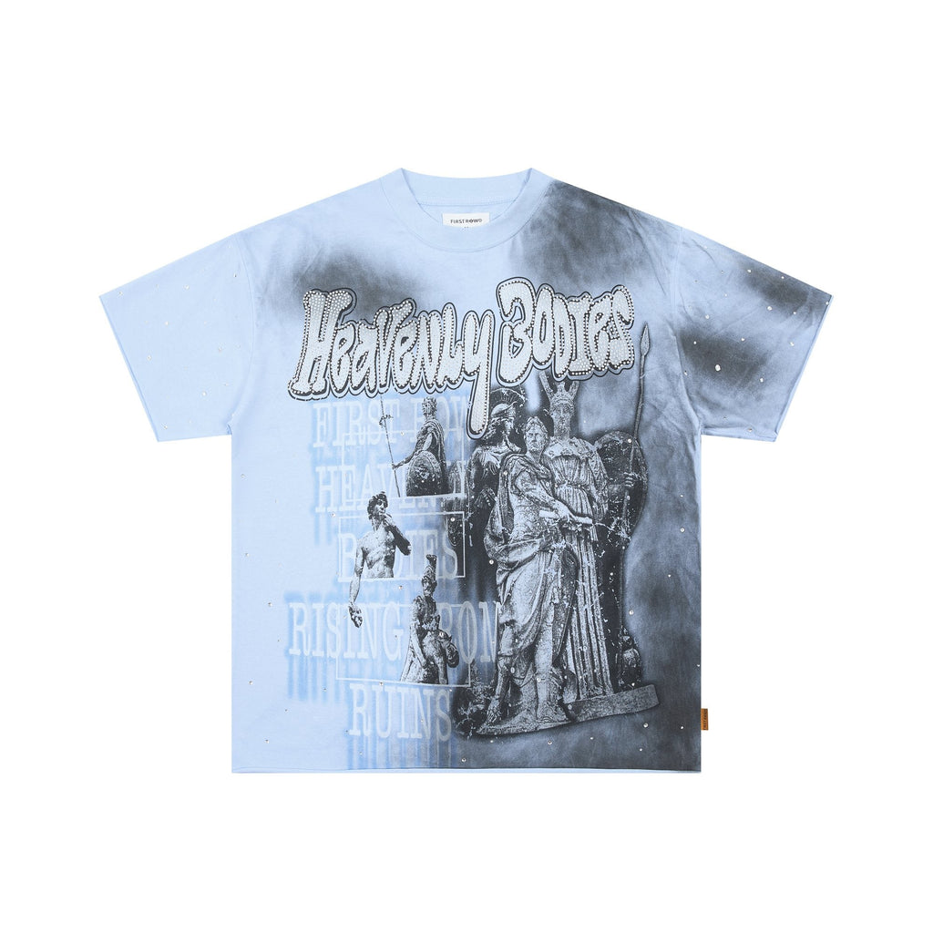 FIRST ROW Heavenly Bodies Rhinestone-Look Graphic T-Shirt